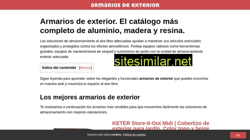 armariosdeexterior.es alternative sites