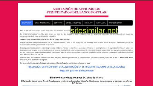 asociaciondeaccionistasperjudicadosdelbancopopular.es alternative sites