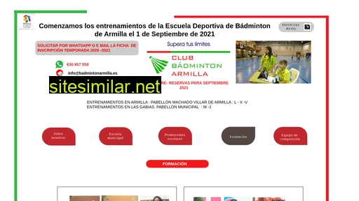 badmintonarmilla.es alternative sites