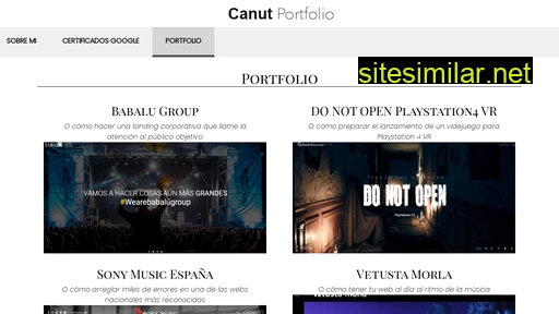 canutportfolio.es alternative sites
