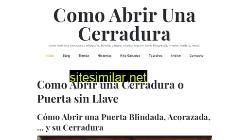 comoabrirunacerradura.es alternative sites