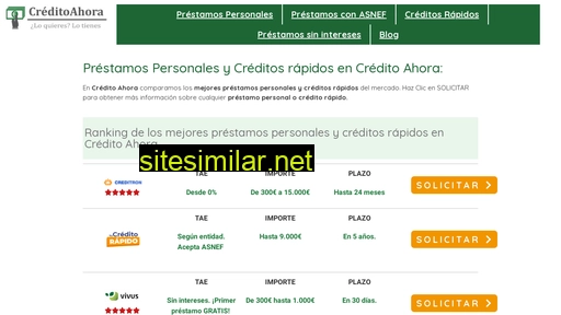 creditoahora.es alternative sites