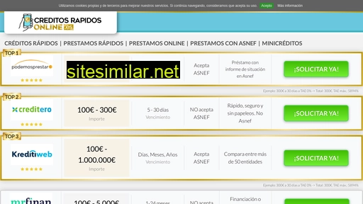 creditosrapidosonline.es alternative sites