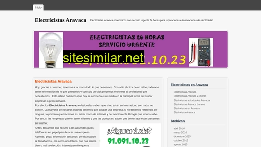 electricistasaravaca.com.es alternative sites