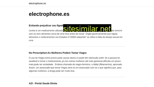 electrophone.es alternative sites