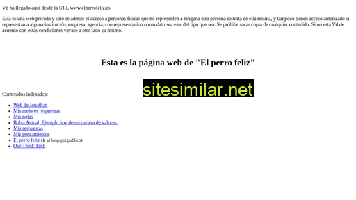 elperrofeliz.es alternative sites