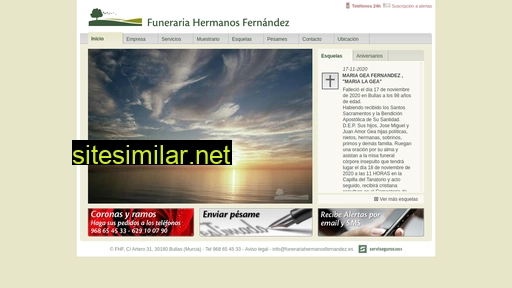 funerariahermanosfernandez.es alternative sites