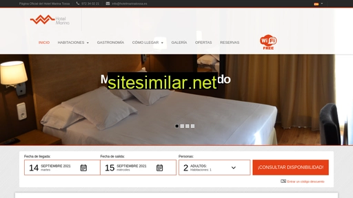 hotelmarinatossa.es alternative sites
