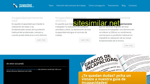 incapacidadpermanente.es alternative sites