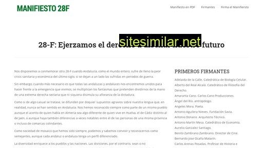 manifiesto28f.es alternative sites