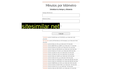 minutosporkilometro.es alternative sites