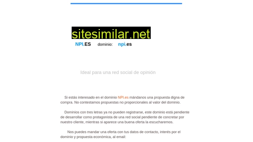 npi.es alternative sites