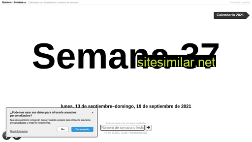 numerodesemana.es alternative sites