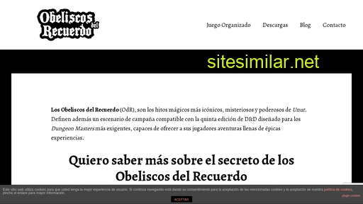 obeliscosdelrecuerdo.es alternative sites
