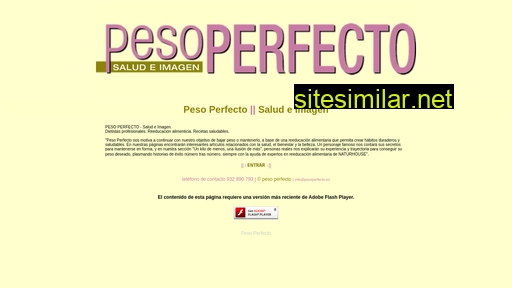 pesoperfecto.es alternative sites