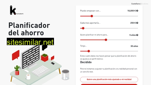 planificadorahorrokutxabank.es alternative sites