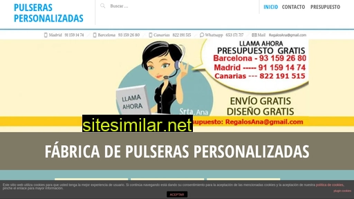 pulseraspersonalizadas.es alternative sites