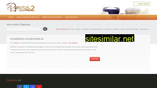 Recetaspara2 similar sites