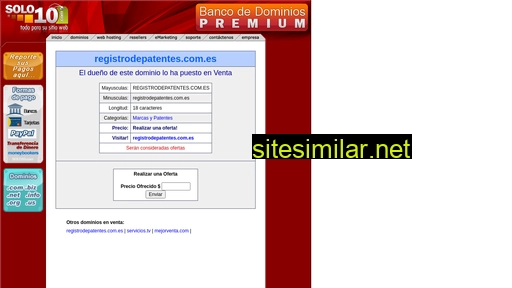 registrodepatentes.com.es alternative sites