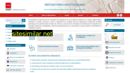 repositoriosaludmadrid.es alternative sites