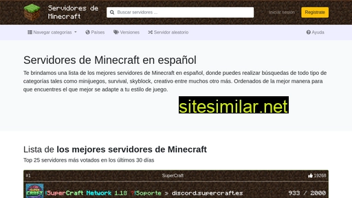 servidoresdeminecraft.es alternative sites