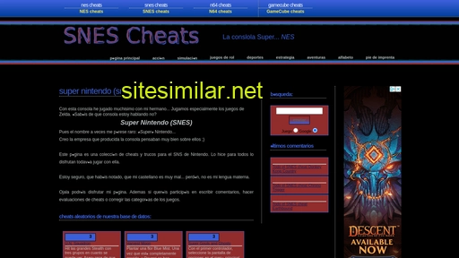 Snes-cheats similar sites