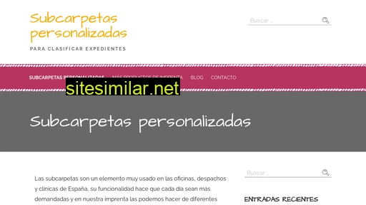 subcarpetaspersonalizadas.es alternative sites