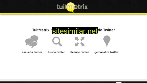 Tuitmetrix similar sites