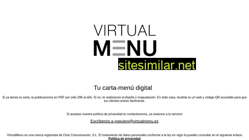 virtualmenu.es alternative sites