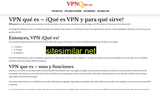 vpnque.es alternative sites