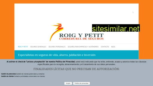 web.roigypetitseguros.es alternative sites