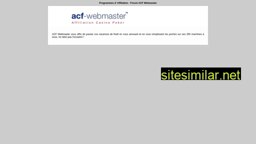 Acfwebmaster similar sites