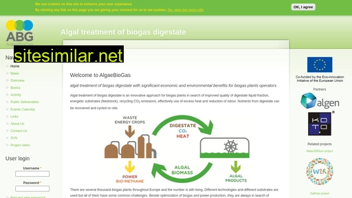 algaebiogas.eu alternative sites