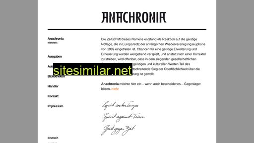 anachronia.eu alternative sites