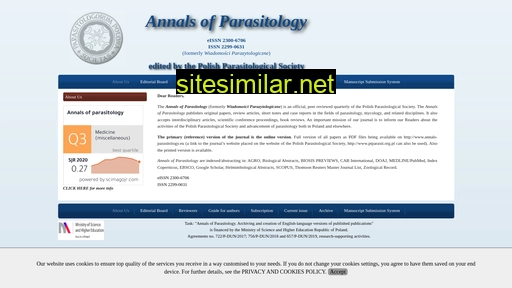 Annals-parasitology similar sites