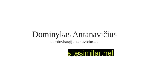 Antanavicius similar sites