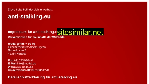 Anti-stalking similar sites