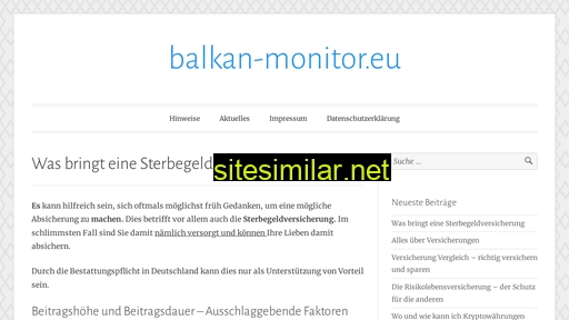 Balkan-monitor similar sites