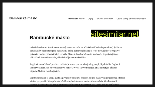 bambucke-maslo.eu alternative sites