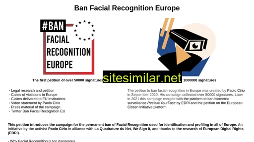 ban-facial-recognition.eu alternative sites
