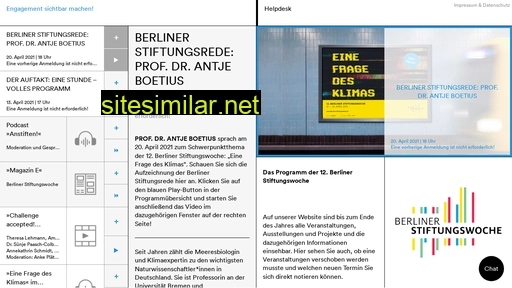 Berlinerstiftungswoche-digital similar sites