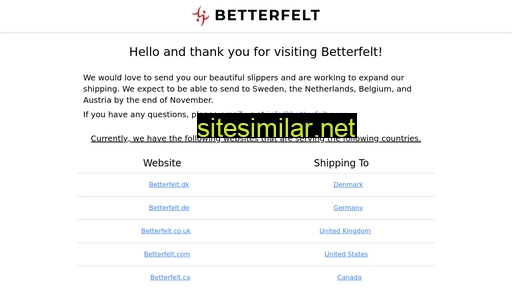 betterfelt.eu alternative sites