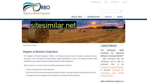 biofuelsregister.eu alternative sites