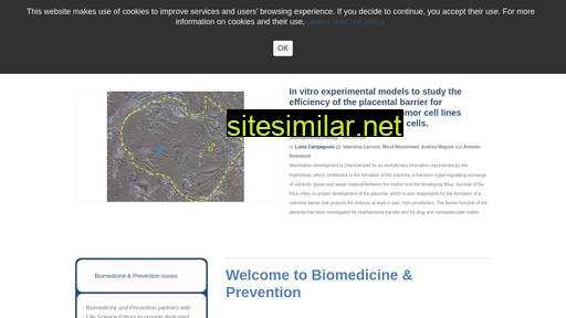 biomedicineandprevention.eu alternative sites