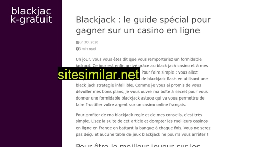 Blackjack-gratuit similar sites