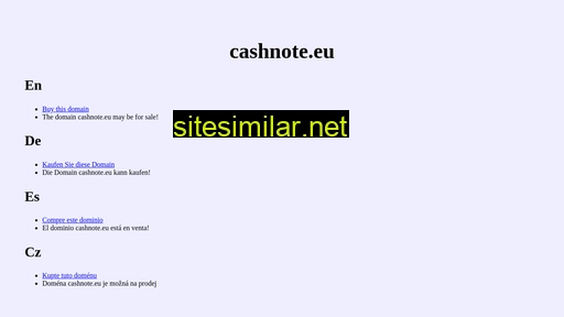 cashnote.eu alternative sites