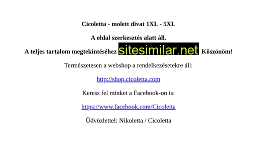 cicoletta.eu alternative sites