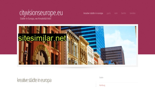 cityvisionseurope.eu alternative sites