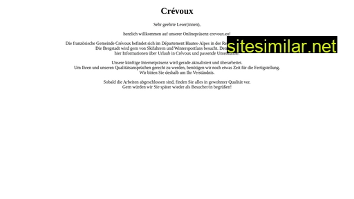 Crevoux similar sites