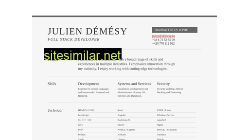 demesy.eu alternative sites